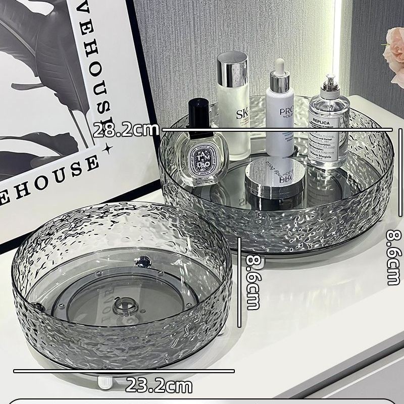 Caixa Organizadora De Cosméticos Giratório 360° Acrílico Estojo De Armazenamento De Mesa Penteadeira