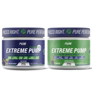 Kit Pré Treino Pump Night  + Extreme Pump Pure Athletic em Oferta na Shopee