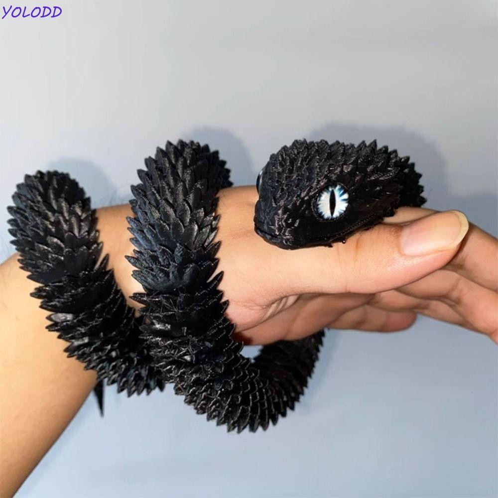 Ornamento De Cobra Yoloqx , Impressa Em 3D Realista Multicolorida , Modelo De Simulação De Animal PLA De 30/45 Cm em Oferta na Shopee