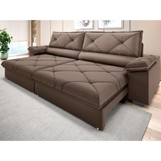 Sofá com Carregador USB e Molas no Assento Retrátil Reclinável Nice 2,10m Velosuede - NETSOFAS em Oferta na Shopee