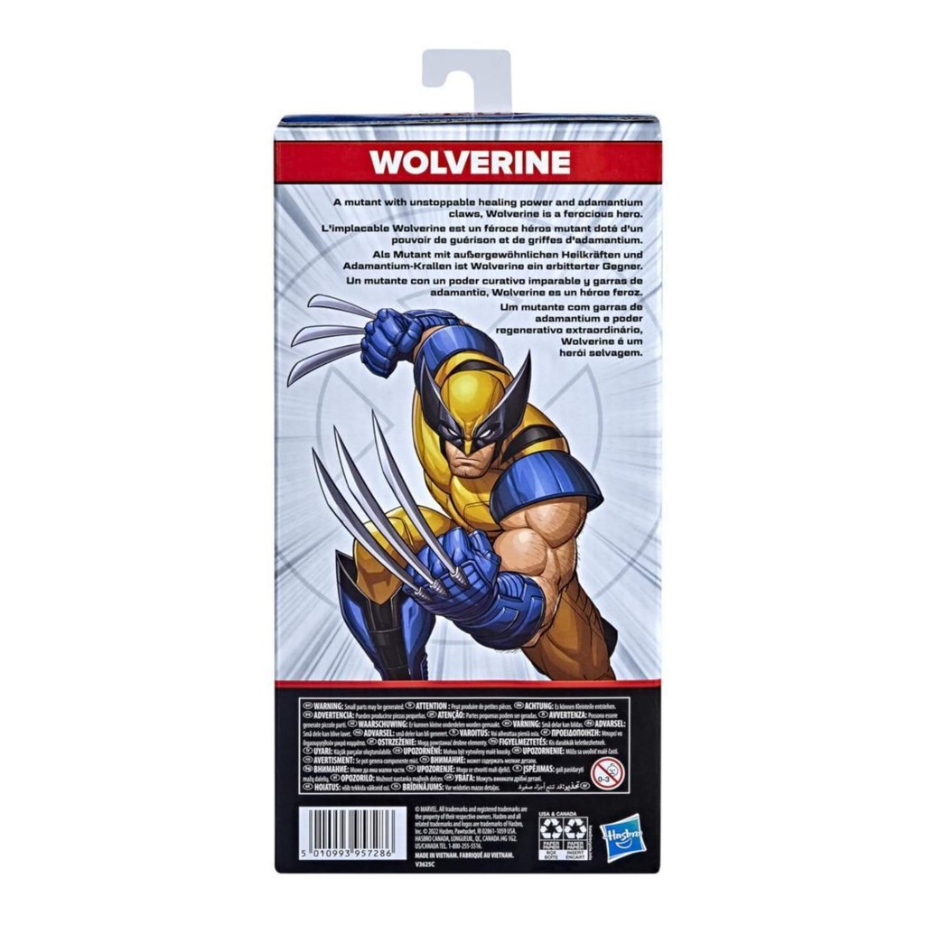 Detalhes do Boneco Wolverine X-Men Evolution Articulado 24cm Hasbro - 16742