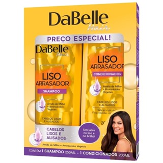 Shampoo 250ml + Condicionador Dabelle Liso Arrasador 200ml em Oferta na Shopee
