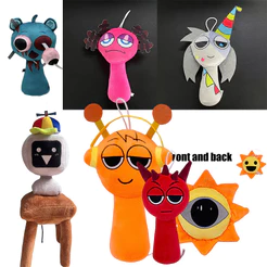 Sprunki Conjunto De Brinquedos De Pelúcia Sprunkioc Recheado Incredibox Boneca Coleção Presentes De Natal