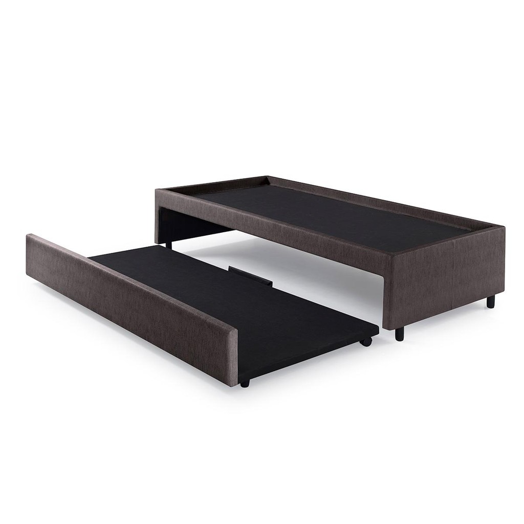 Bicama Box para Dois Colchões Solteirão 96x203Courino Marrom