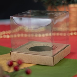 10 Caixas Para 1 Esfera Acrílica Bolo No Pote 9x9x9 Kraft em Oferta na Shopee