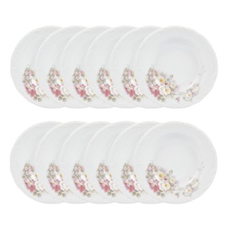 Jogo 12 Pratos Fundos Eterna 23 cm Porcelana Schmidt em Oferta na Shopee