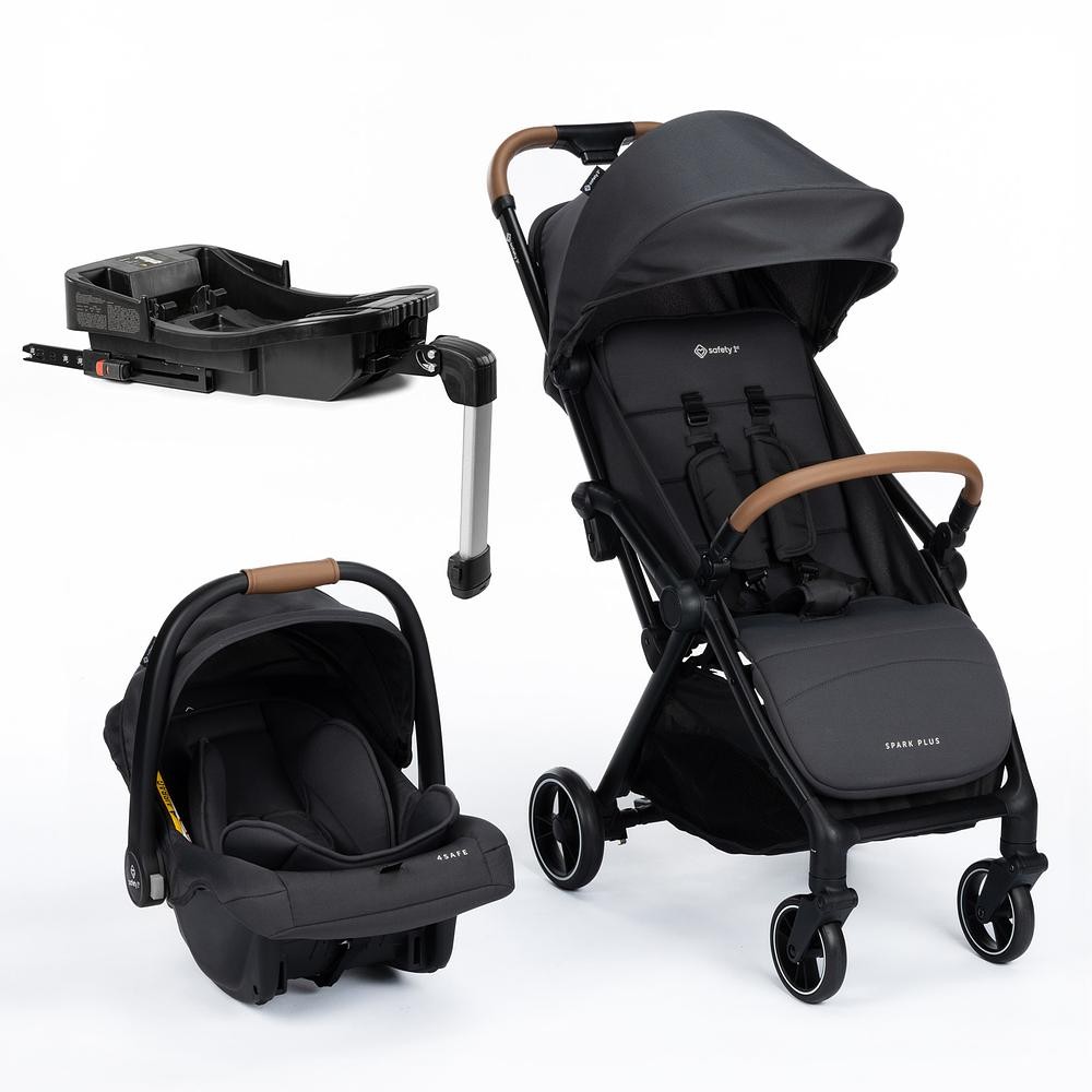Carrinho Bebê Travel System Spark Plus TRIO ISOFIX Blakc,  Safety1st - Mom & Baby