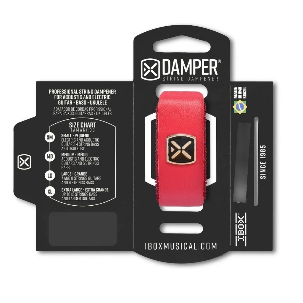Abafador Corda Guitarra Baixo Damper Vermelho