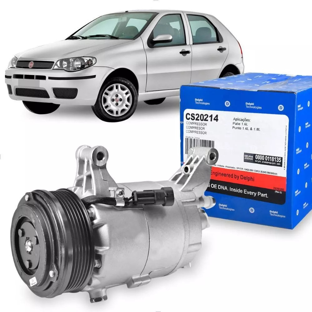 Compressor Ar Palio E-torq 1.6 2012 A 2017 Original Delphi em Oferta na Shopee