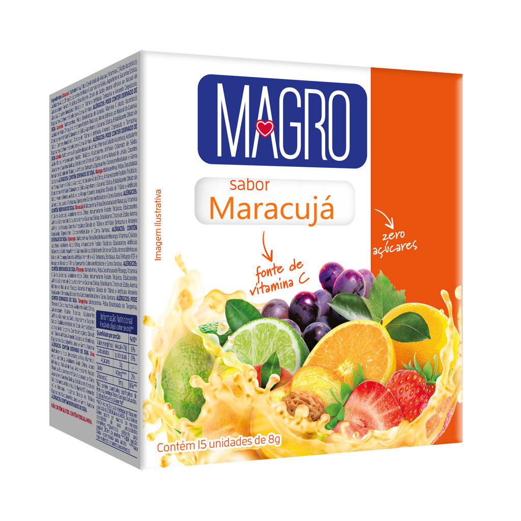 Refresco Magro Sabor Maracujá S/ Açúcar 15 Sachê De 8g Cada - Lightsweet