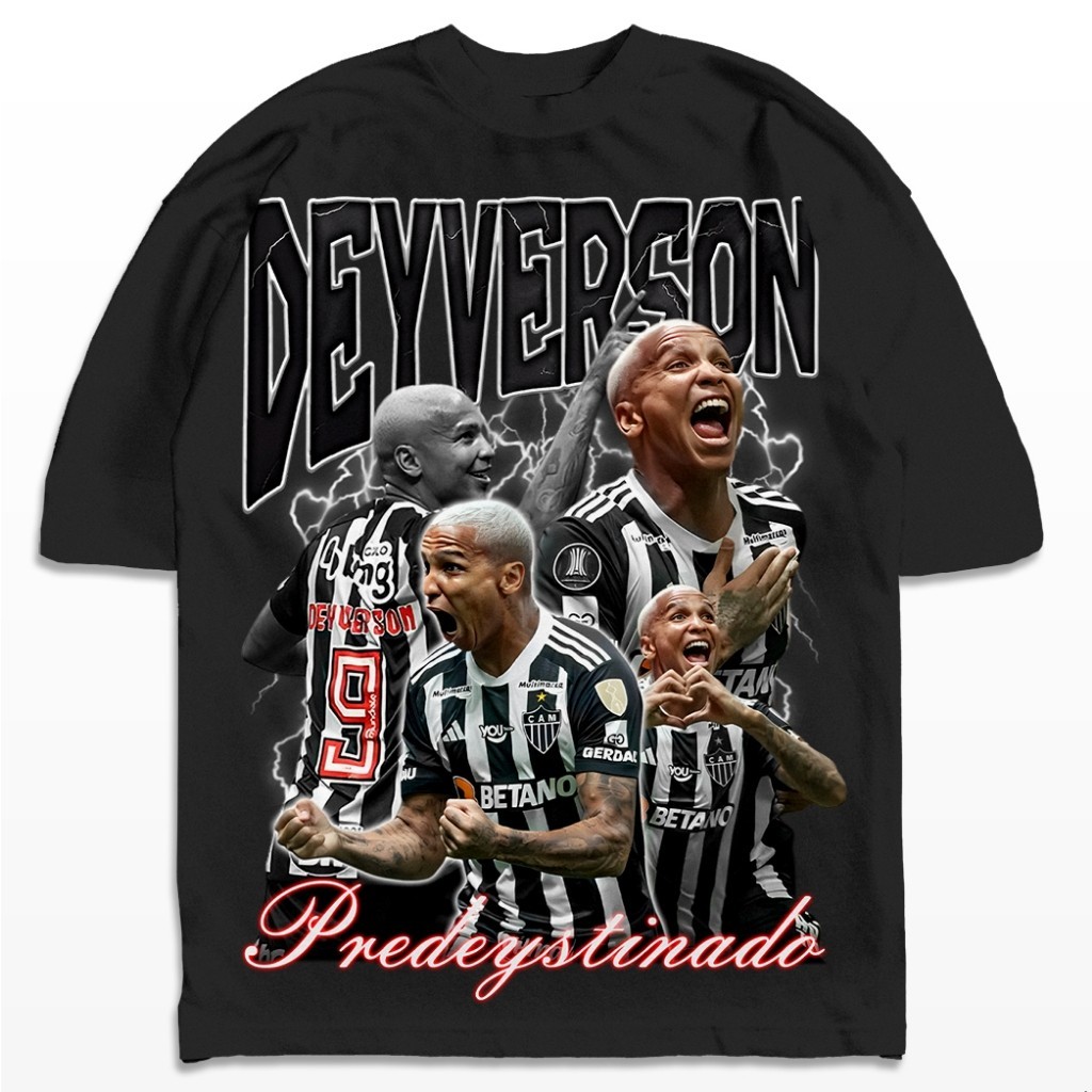 Camiseta Premium Deyverson no Galo Predestinado 100% Algodão Futebol Camisa Jogador Deyvinho Lançamento Envio Rapido