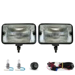 Kit Farol Milha Auxiliar Universal Quadrado Capa Sierra I I