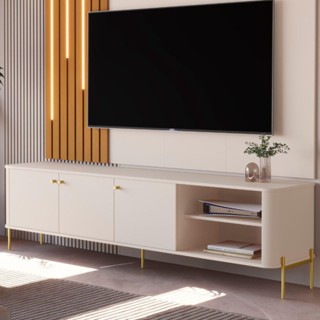 Rack Para TV 70 Polegadas Olaf Off White Dourado em Oferta na Shopee