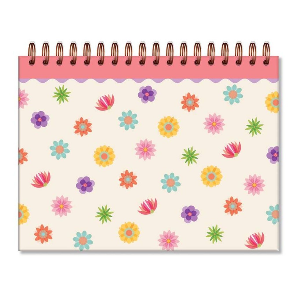 Caderno de Criacao fls. pretas Flores para voce Fina Ideia