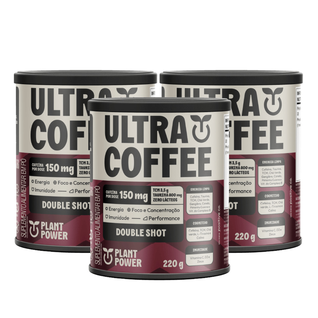 3x Ultra Coffee Plant Power Double Shot 220g