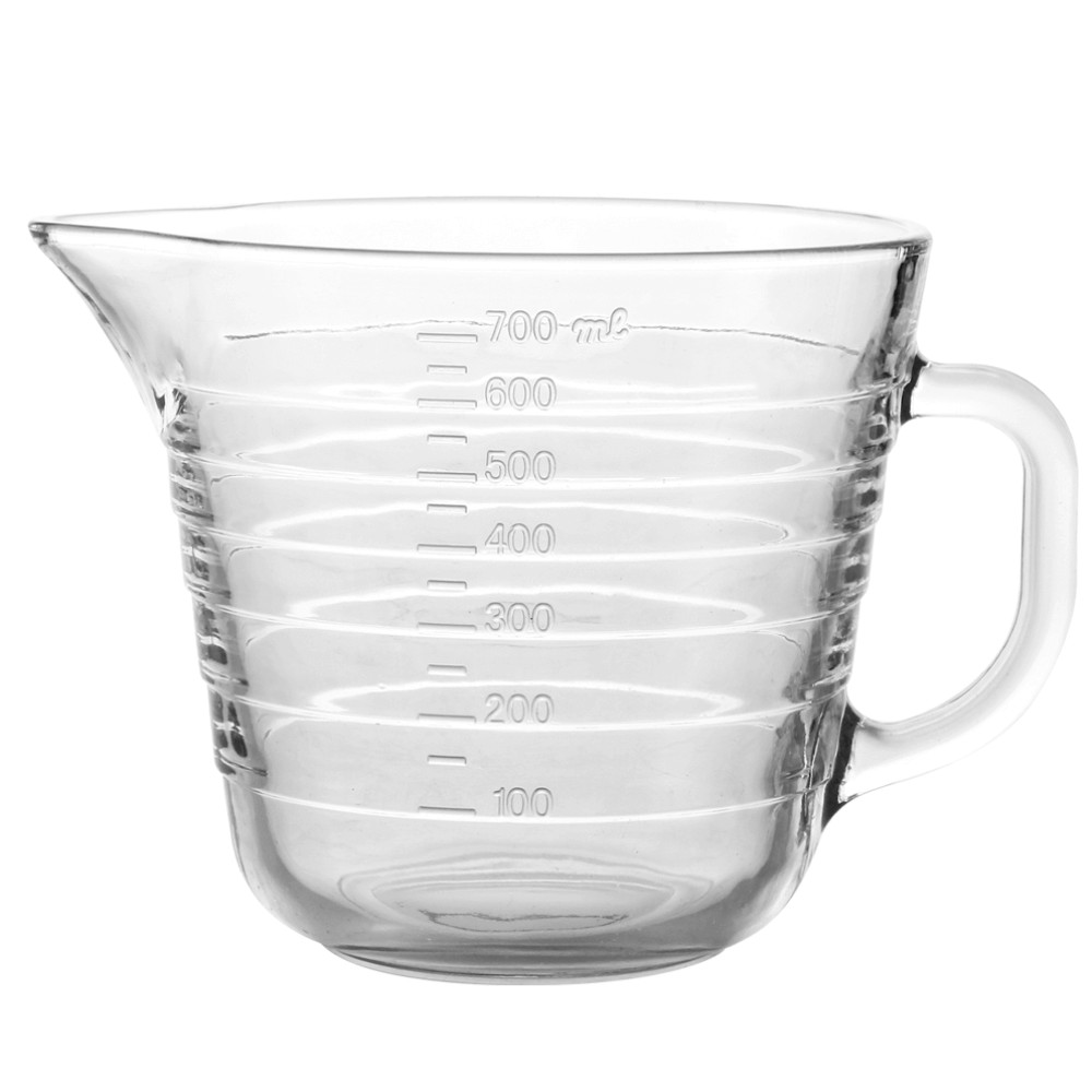 Jarra Medidora de Vidro 700ml com Alça e Bico Ideal para Medir Receita Copo Medidor Resistente em Oferta na Shopee