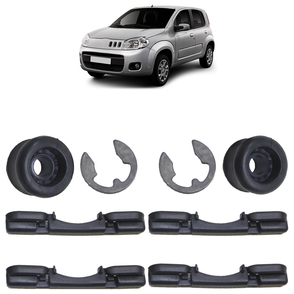 Kit Deslize Calço Reparo Banco Uno 1985 1986 1987 1988 1989 1990 1991 1992 1993 1994 1995 1996 1997 2011 2013 8 Peças