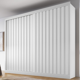 Guarda Roupa Casal Ripado 2 Portas de Correr 100 MDF Atlanta Made Marcs em Oferta na Shopee