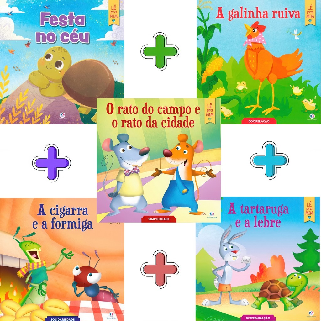 Fábulas: Tartaruga E A Lebre + Cigarra e a Formiga + Festa no Céu + Rato Do Campo E Rato Da Cidade + Galinha Ruiva