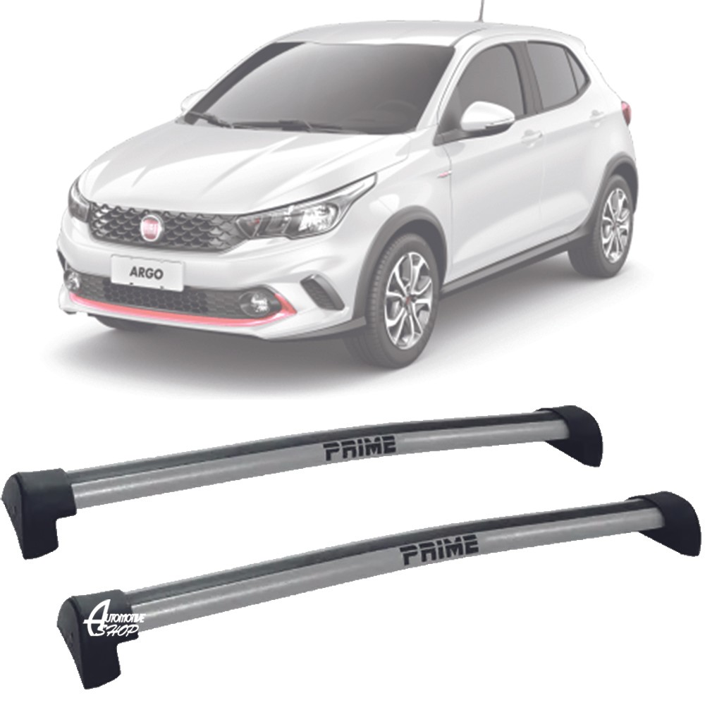 Rack Teto Aluminio Prime Fiat Argo 2017 até 24 Prata PR070