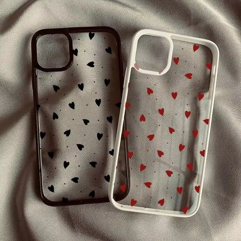 Bonito Pequeno Amor Coração Caso Para Samsung A55 A16 A15 A05S A35 A06 A12 A54 A34 A14 A13 A52 A32 A23 Quadro Capa Clara