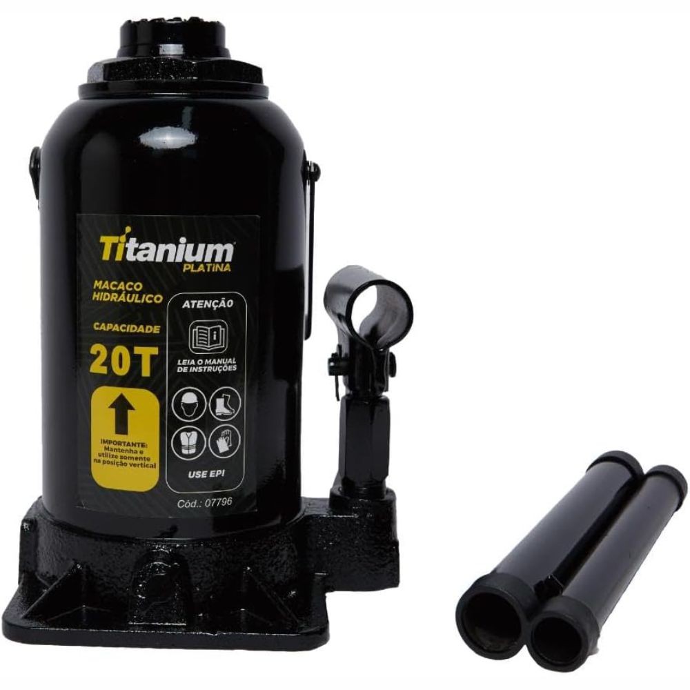 MACACO HIDRAULICO TIPO GARRAFA 20 TONELADA TITANIUM 07796