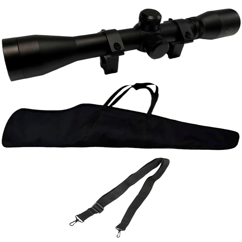 Luneta 4x32 com Trilho 11mm para Carabinas + Capa + Bandoleira - Virtus em Oferta na Shopee