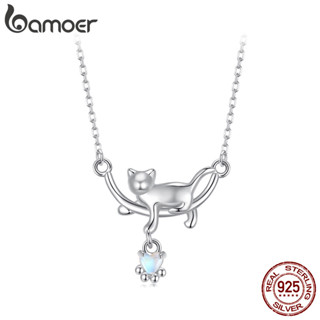 Bamoer 925 Prata Esterlina Colar Gato Jóias Presente Feminino em Oferta na Shopee