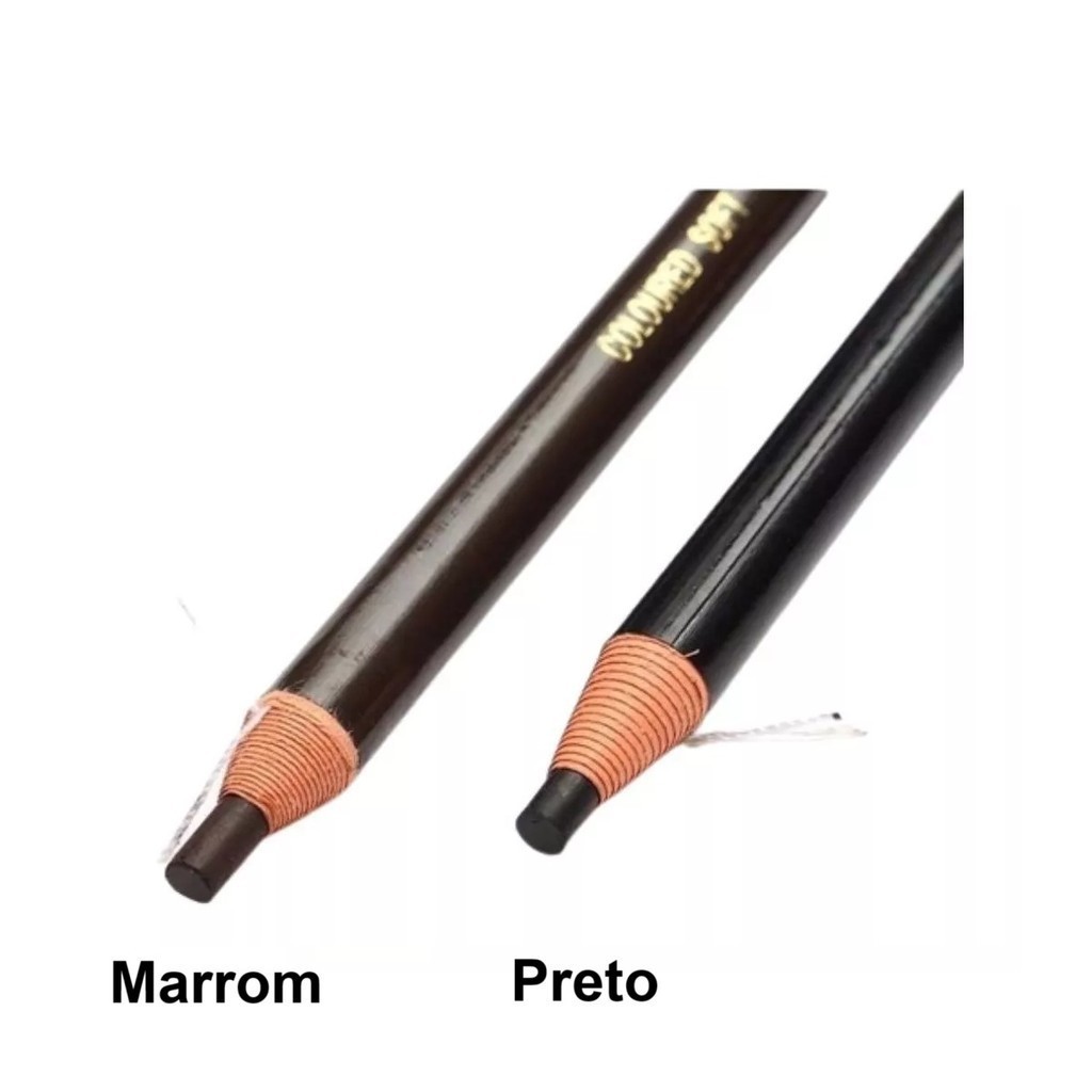 Kit 2 Lapis De Sobrancelha Soft Coloured Pencls Cosmetic ART em Oferta na Shopee