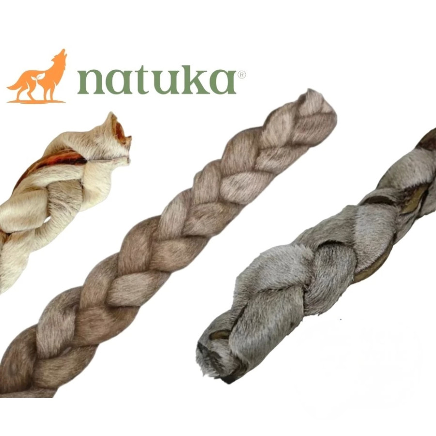 Mordedor Couro Trança Bovina Petisco Para Cães e Gatos Grande - Natuka em Oferta na Shopee