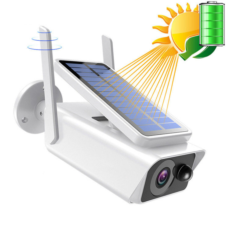 Câmera de Segurança Externa IP WiFi HD à Prova d’Água com Energia Solar, Bateria e Alarme PIR"Garanta Segurança Total!