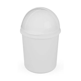 Lixeira De Plástico Com Tampa Retrátil Branca Para Diversos Ambientes
