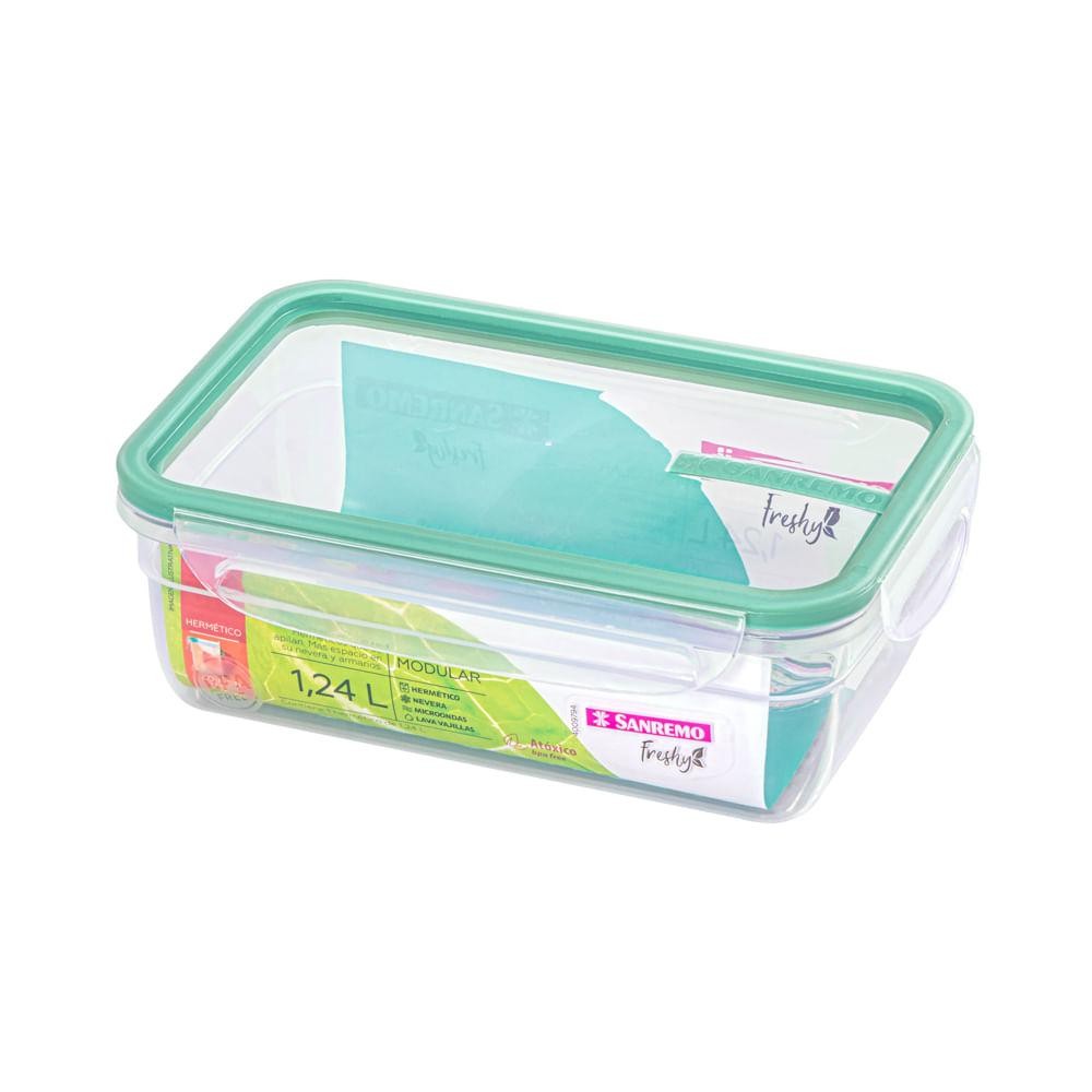Pote Plástico com Travas Hermético Verde Menta 1,24L Freshy Sanremo em Oferta na Shopee