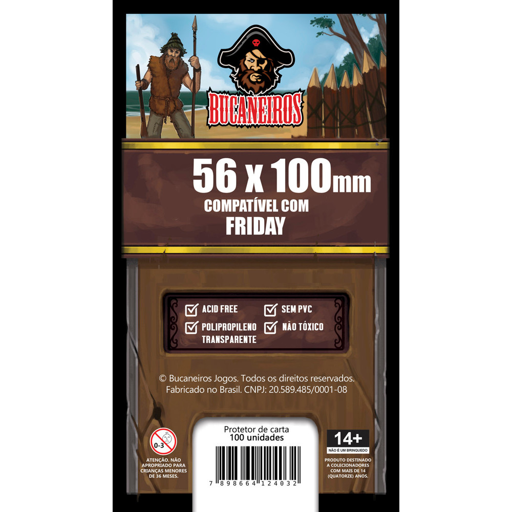 Sleeve Bucaneiros 56 x 100 mm Friday - 100 unidades