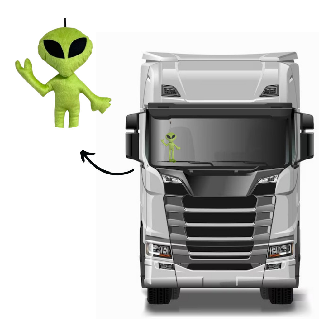 Boneco Et Alienigena Alien BR Pelúcia Extraterrestre de Caminhão Carro Decoração Parabrisa