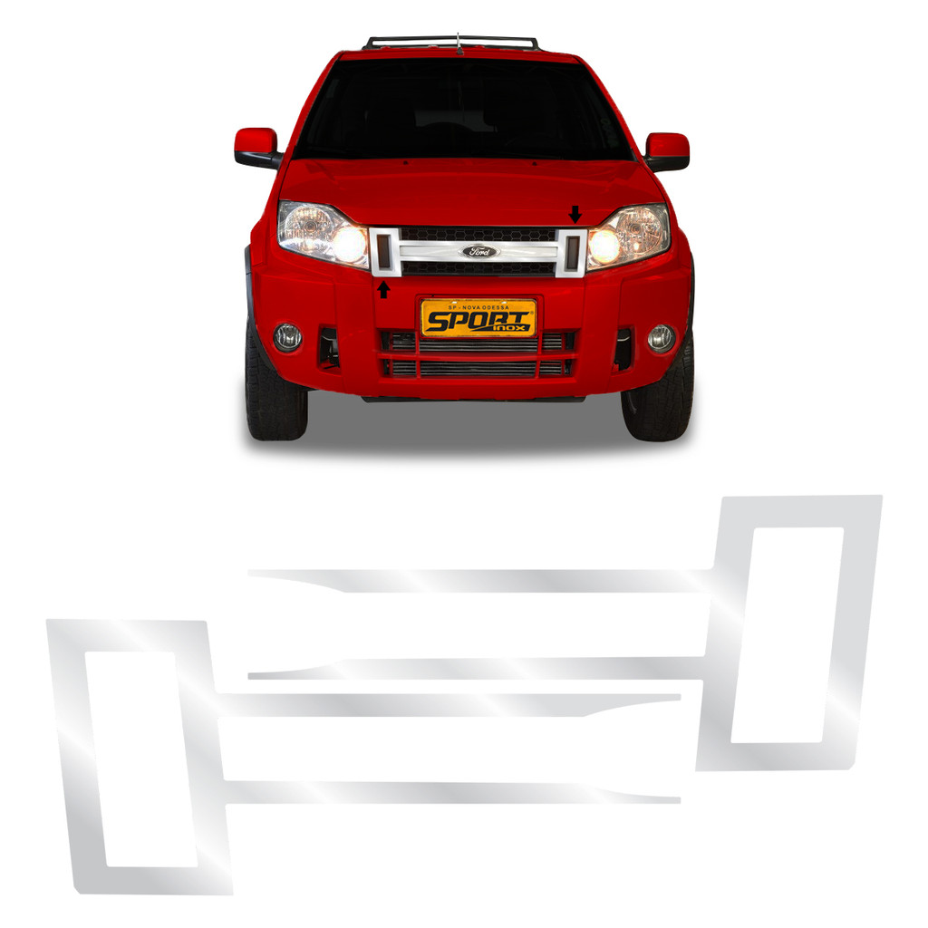 Adesivo Grade Frontal Compativel Ecosport 2007/2009 Cromado em Oferta na Shopee