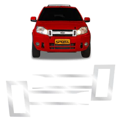 Adesivo Grade Frontal Compativel Ecosport 2007/2009 Cromado