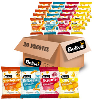 Combo Snacks de Milho 4 Sabores 25g (20 pacotes) BELIVE em Oferta na Shopee