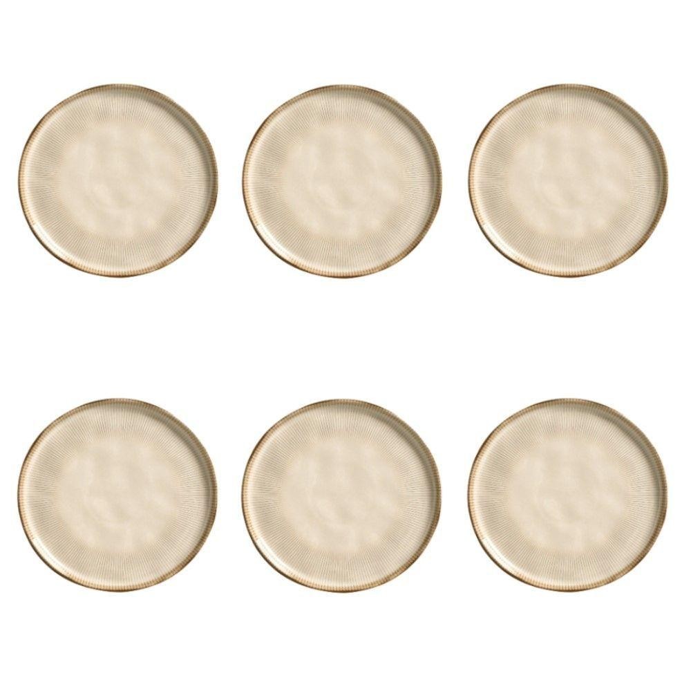 Conjunto De Pratos De Sobremesa 06 Peças Bio Raio Porto Brasil em Oferta na Shopee