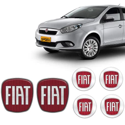 Adesivos Para Fiat Grand Siena 2012/2019 Vermelho - Generico