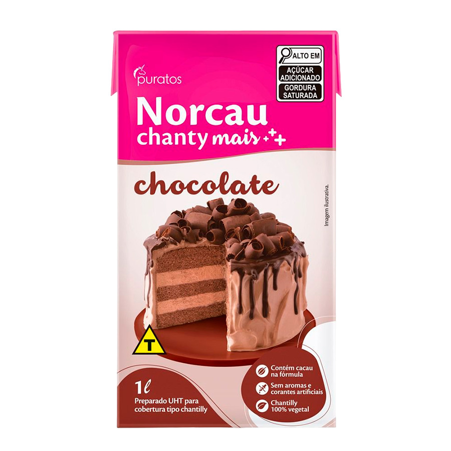 Chantilly Norcau Chanty Mais Chocolate 1L PURATOS em Oferta na Shopee