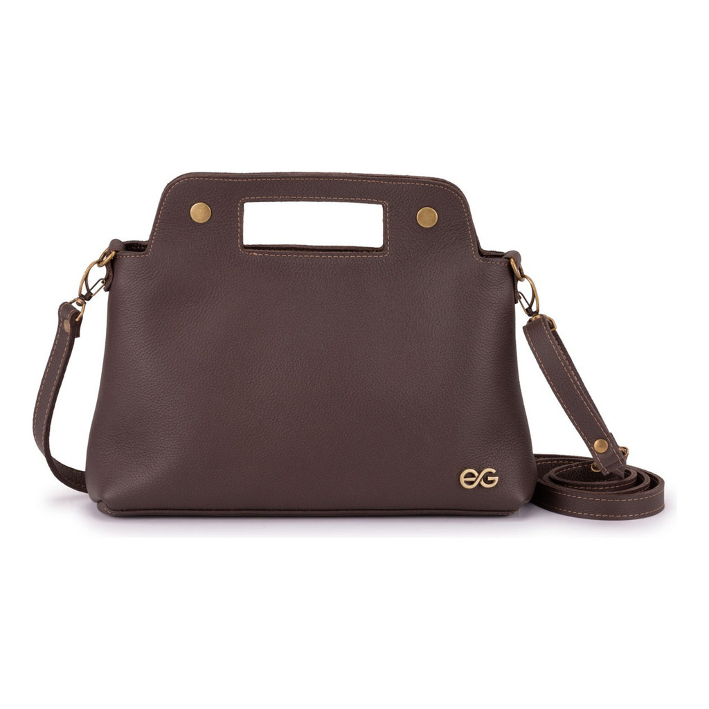 Bolsa Feminina Transversal Média Tiracolo Couro Legítimo