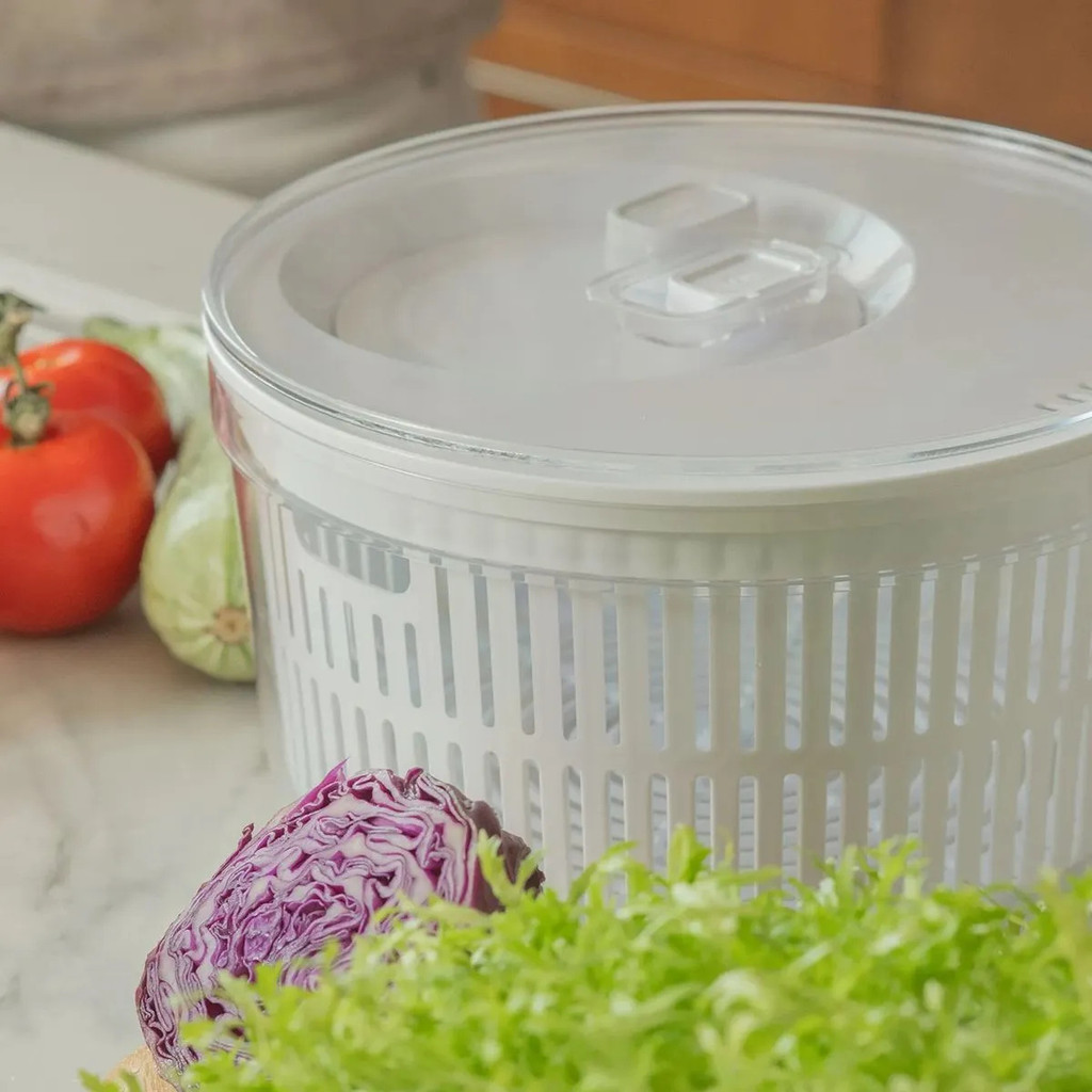 Kit Pote Organizador de Geladeira Porta Latas Porta Ovos Salada Com Escorredor Cesto Tampa Multiuso Alimentos OU