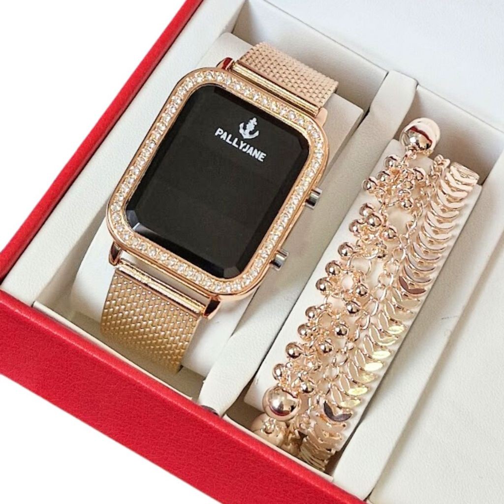 Relógio Feminino Digital de Led à Prova D'água + Pulseira feminina cores - Presente dia dos namorados, presente de natal em Oferta na Shopee