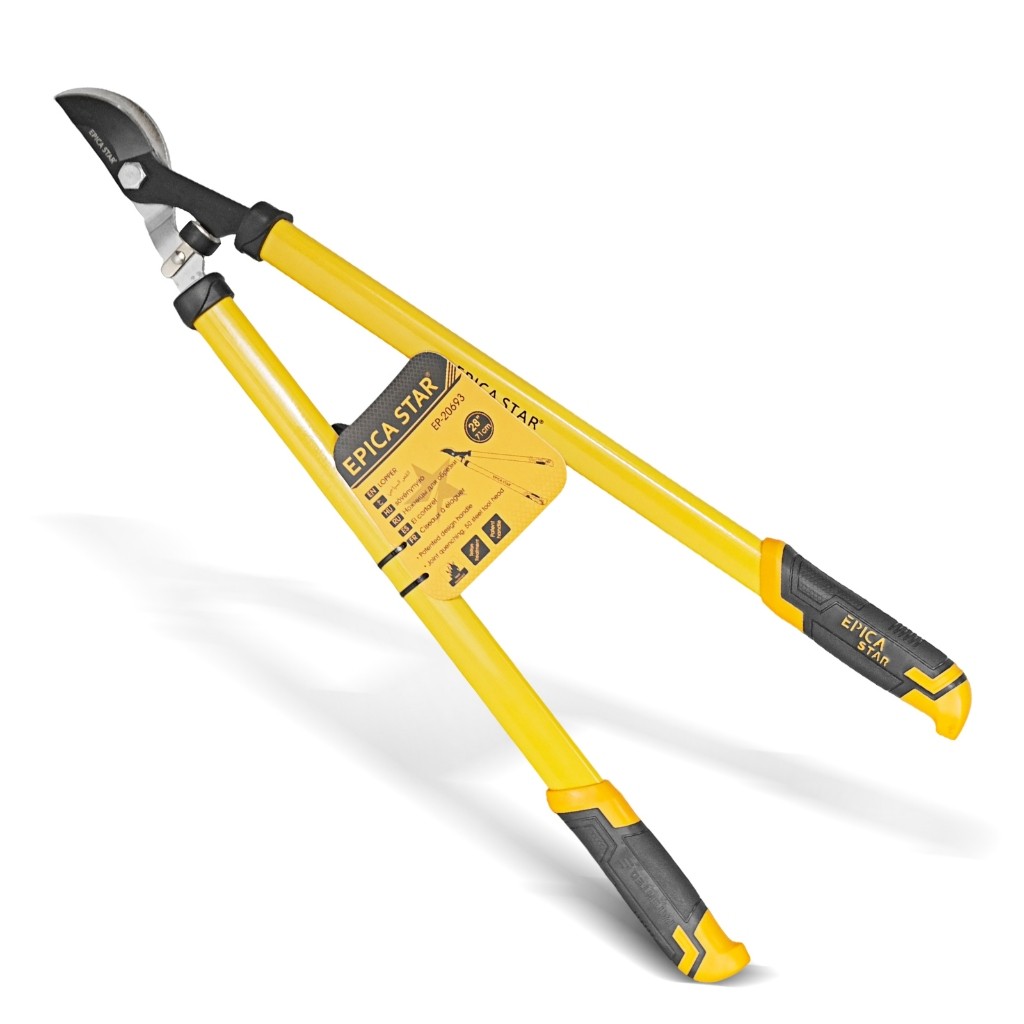 Tesoura de Poda Profissional 71cm EPICA - Aço Alto Carbono, Corte Galhos Grossos, Cabo Antivibração