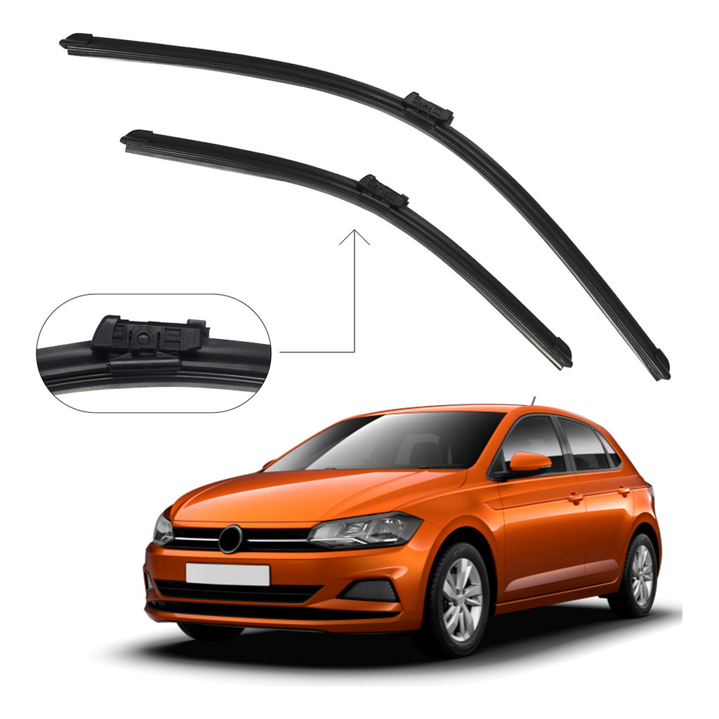 Kit Palheta Limpador Parabrisa Polo Turbo Tsi 2018 À 2024 Limpador de Parabrisa Novo Polo