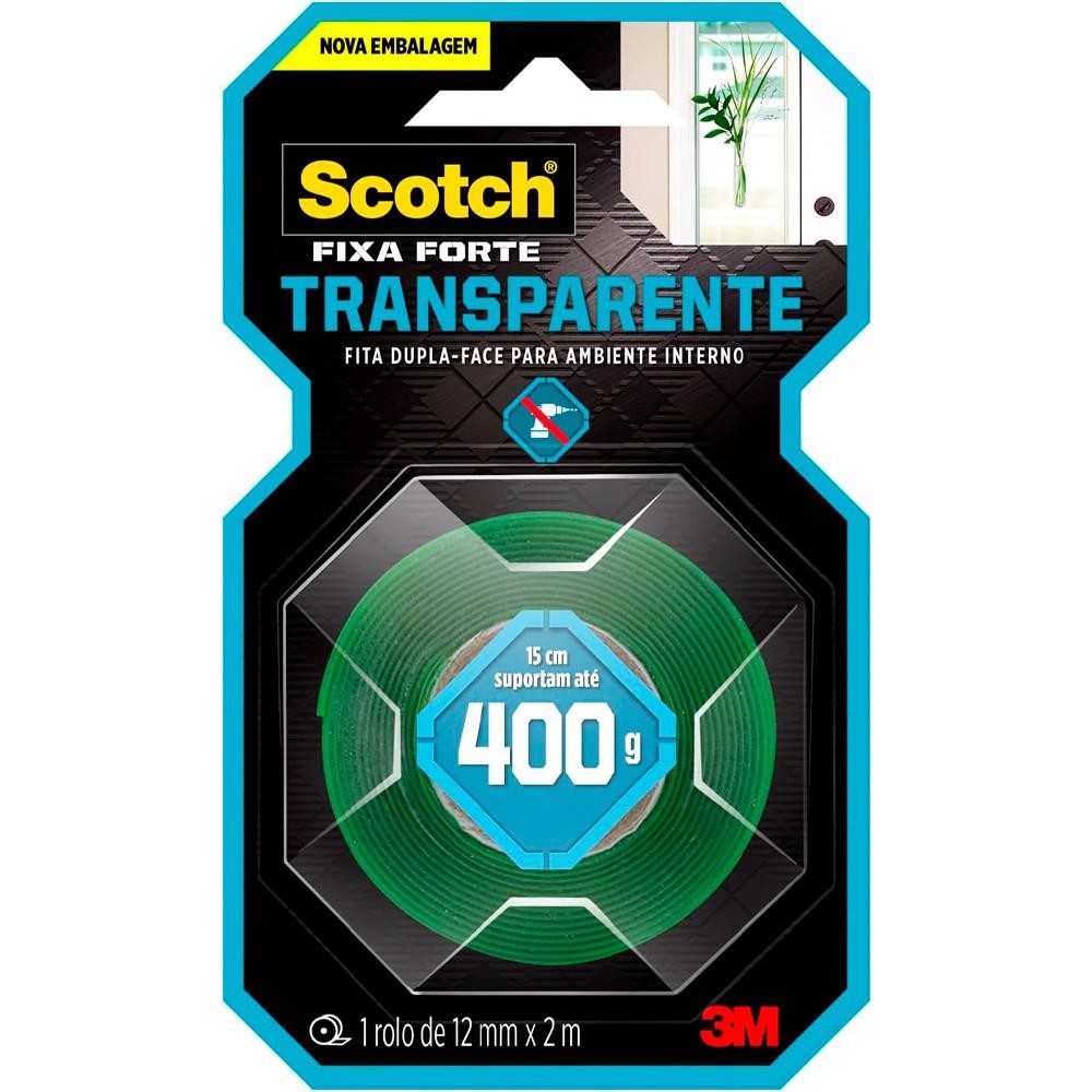 Fita Dupla Face Fixa Forte Transparente 12mm x 2m (HB004419873) - Scotch 3M em Oferta na Shopee