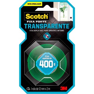 Fita Dupla Face Fixa Forte Transparente 12mm x 2m (HB004419873) - Scotch 3M em Oferta na Shopee