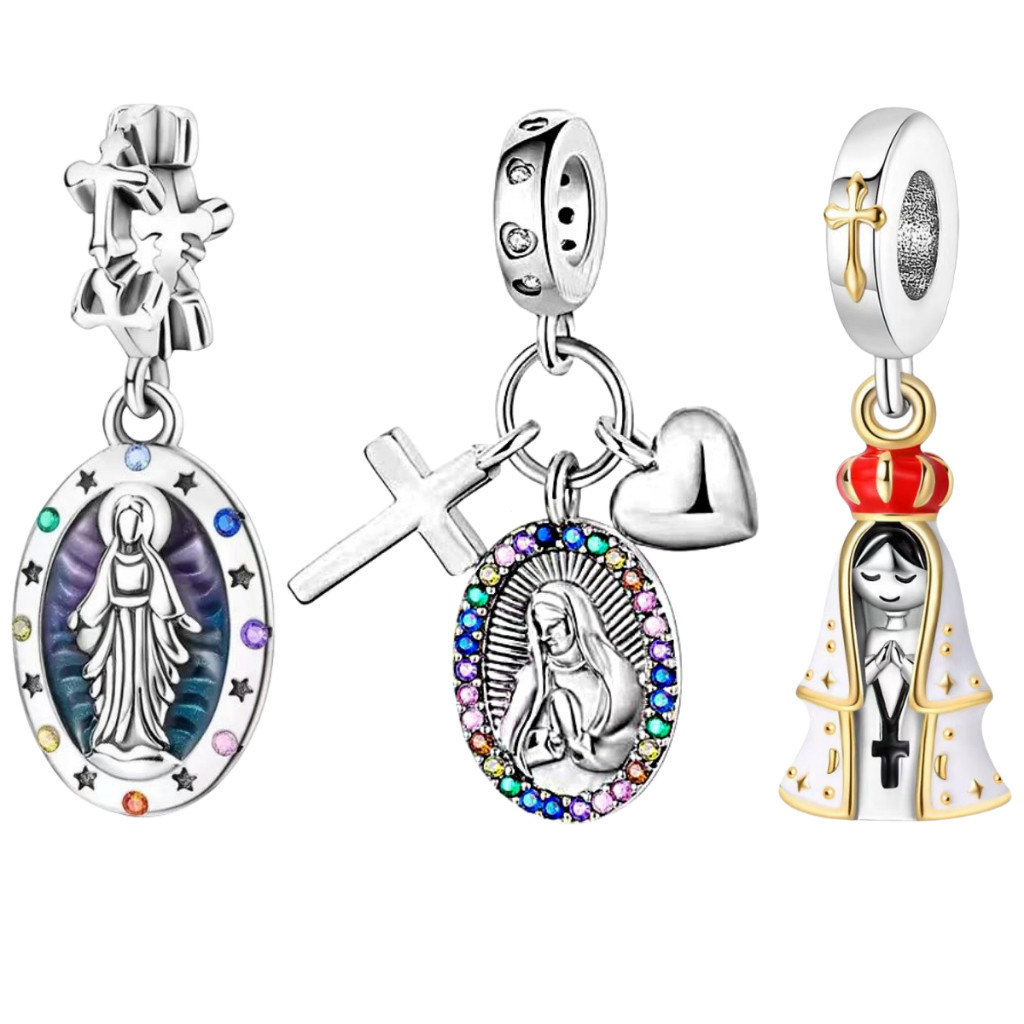 Virgem Maria Craved Pingente Acessórios De Joias DIY em Oferta na Shopee