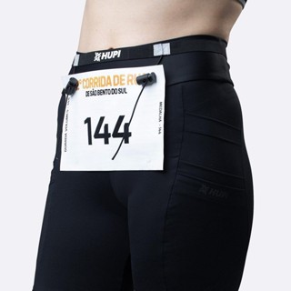 Cinto de Corrida Porta Número HUPI Running All Black em Oferta na Shopee